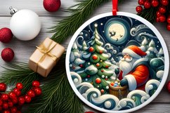 Round Christmas Ornament Sublimation|Clipart Product Image 2
