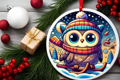 Round Christmas Ornament Sublimation|Clipart Product Image 2