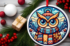 Round Christmass Ornament PNG Product Image 2