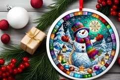Round Christmas Ornament Sublimation|Clipart Product Image 1