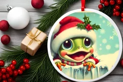 Round Christmas Ornament Sublimation|Clipart Product Image 2