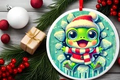 Round Christmas Ornament Sublimation|Clipart Product Image 2