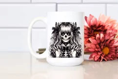 Detailed Watercolor Gothic Girl Clipart Product Image 2