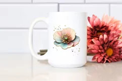 Pastel Wooden Poppy | Clipart Product Image 2