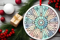 Round Christmas Ornament Sublimation|Clipart Product Image 1