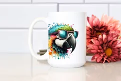 Artistic Style Parrot Clipart with Quirky Colors Product Image 2