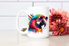 Artistic Style Parrot Clipart with Quirky Colors Product Image 2