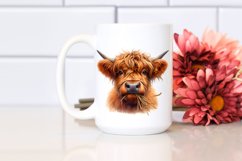 Highland Cow Portrait | Clipart Product Image 2