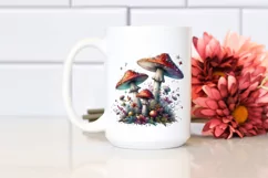 Magical Mushroom Watercolor Splash PNG Product Image 2