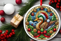 Round Christmas Ornament Sublimation|Clipart Product Image 1