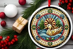 Round Christmas Ornament Sublimation|Clipart Product Image 1