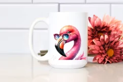 Vibrant Cute Flamingo Sunglasses | Clipart Product Image 2