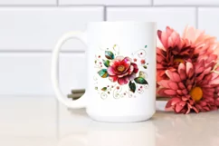 Watercolor Luxury Flower Splash Clipart Product Image 2