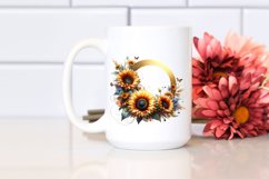 Vibrant Sunflower Frame | Golden Foil | Clipart Product Image 2