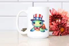 Colorful USA Turtle Uncle John Clipart Product Image 2