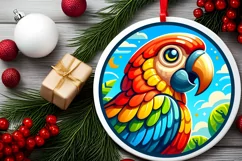 Round Christmas Ornament Sublimation|Clipart Product Image 1
