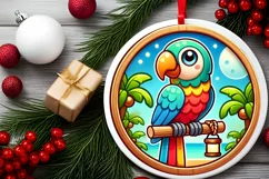 Round Christmas Ornament Sublimation|Clipart Product Image 1