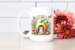 Cat House with Rainbow Watercolor | Sublimation | Clipart Product Image 2