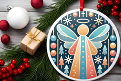 Round Christmass Ornament PNG Product Image 2