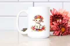 Colorful Flower Crown Watercolor Clipart Product Image 2