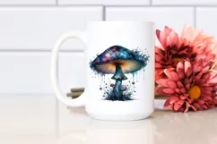 Glossy Mushroom Watercolor Splash PNG Product Image 2