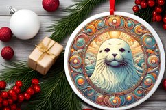 Round Christmas Ornament Sublimation|Clipart Product Image 2
