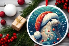 Round Christmas Ornament Sublimation|Clipart Product Image 2