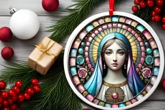 Round Christmas Ornament Sublimation|Clipart Product Image 1