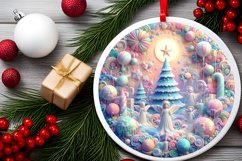 Round Christmas Ornament Sublimation|Clipart Product Image 2