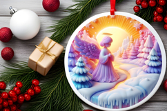 Round Christmass Ornament PNG Product Image 2