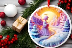 Round Christmas Ornament Sublimation|Clipart Product Image 2