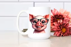 Funny Pig Portrait in es Clipart Product Image 2