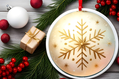 Round Christmass Ornament PNG Product Image 2