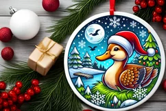 Round Christmas Ornament Sublimation|Clipart Product Image 1