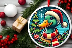 Round Christmas Ornament Sublimation|Clipart Product Image 1