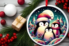 Round Christmas Ornament Sublimation|Clipart Product Image 2