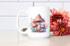 Detailed Pastel Glossy Magical Mushroom PNG Product Image 2