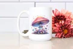 Detailed Pastel Glossy Magical Mushroom PNG Product Image 2
