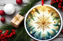 Round Christmass Ornament PNG Product Image 2