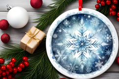 Round Christmass Ornament PNG Product Image 2