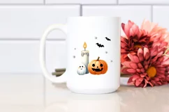 Funny Candle Halloween Clipart PNG Product Image 2