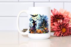 Witch for Halloween Watercolor Clipart Product Image 2