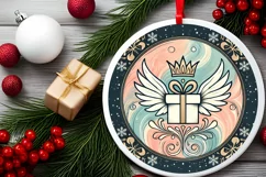 Round Christmas Ornament Sublimation|Clipart Product Image 1