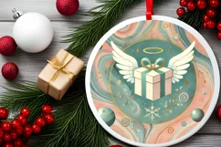 Round Christmas Ornament Sublimation|Clipart Product Image 1
