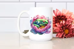 Colorful Frog in Flower | Sublimation | Clipart Product Image 2