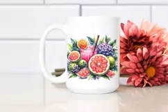 Watercolor Ugli Fruit, Juice | Sublimation | Clipart Product Image 2
