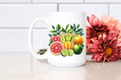 Watercolor Ugli Fruit, Juice | Sublimation | Clipart Product Image 2