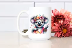 Funny Vintage Koala | Watercolor Clipart Product Image 2