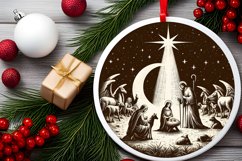 Round Christmas Ornament Sublimation|Clipart Product Image 2