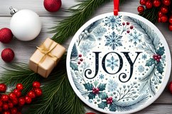 Round Christmas Ornament Sublimation|Clipart Product Image 2
